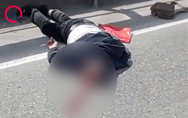 Keçmiş hərbçini avtobus vurub öldürdü - Fotolar