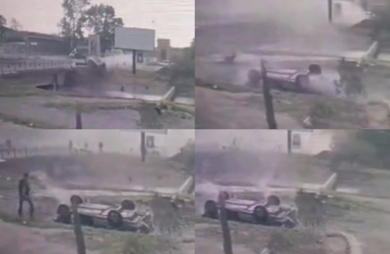 Havada ikən açılan qapıdan tullanaraq xilas oldular - Dəhşətli qəzanın GÖRÜNTÜLƏRİ