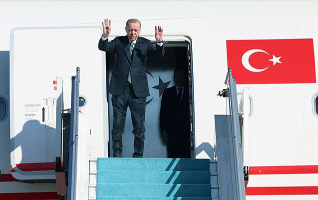 Ərdoğanın təyyarəsi Laçın Beynəlxalq Aeroportuna eniş edib