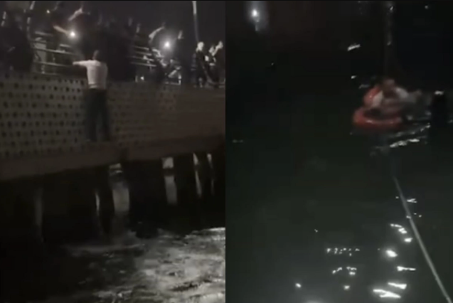 Bulvarda həyəcanlı anlar - 26 yaşlı kişi xilas edildi - ANBAAN VİDEO