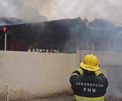 Ağdamda mürəbbəyə görə dördotaqlı ev yandı - Yenilənib