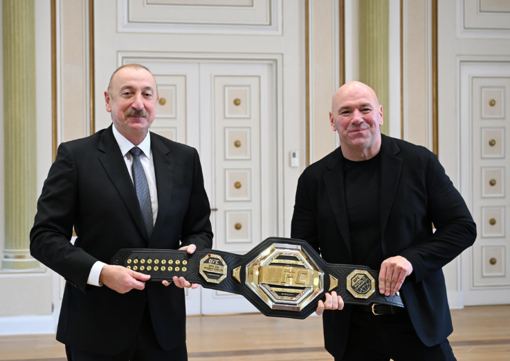 İlham Əliyev UFC-nin prezidentini qəbul edib