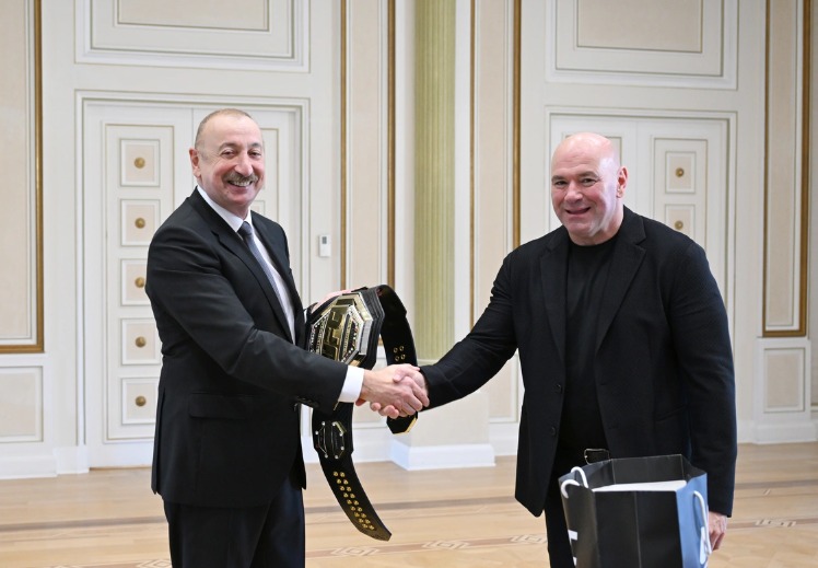 İlham Əliyev UFC-nin prezidentini qəbul edib