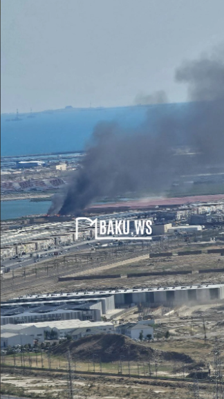 Bakıda daha bir ərazi YANIR