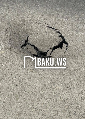 Bakının daha bir yolunda ÇÖKMƏ RİSKİ - DİQQƏTLİ OLUN!