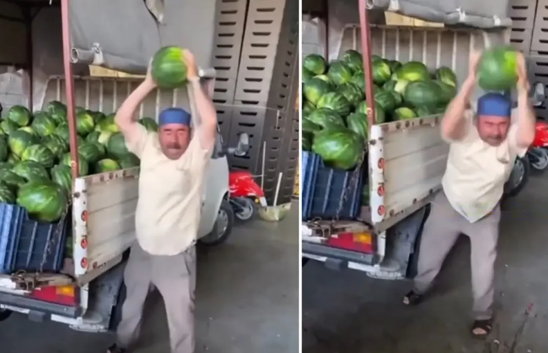 Tarlada qarpızın kiloqramı 1-2 manata qədər ucuzlaşdı: Kənd təsərrüfatı işçiləri qarpızları tarlada parçalayırlar