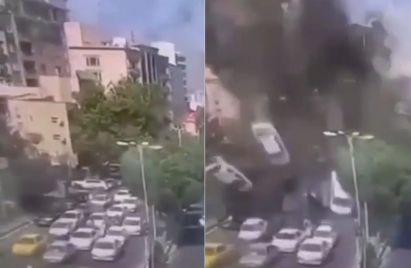 Tehranın ABŞ istehsalı bomba ilə vurulma görüntüləri - ANBAAN VİDEO