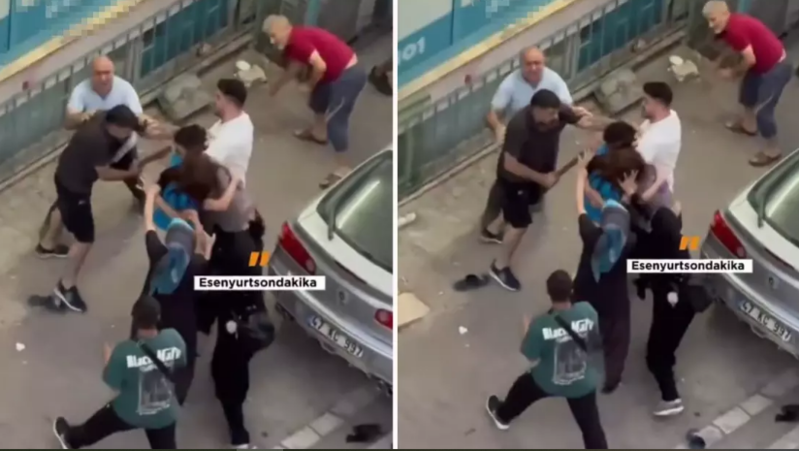 Döyüşün ortasında qalan qız döyülərək huşunu itirdi - VİDEO