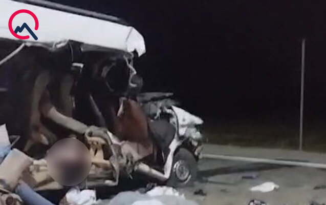 7 nəfərin öldüyü qəzadan görüntülər - Foto