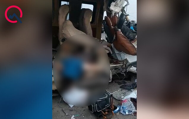 7 nəfərin öldüyü qəzadan görüntülər - Foto