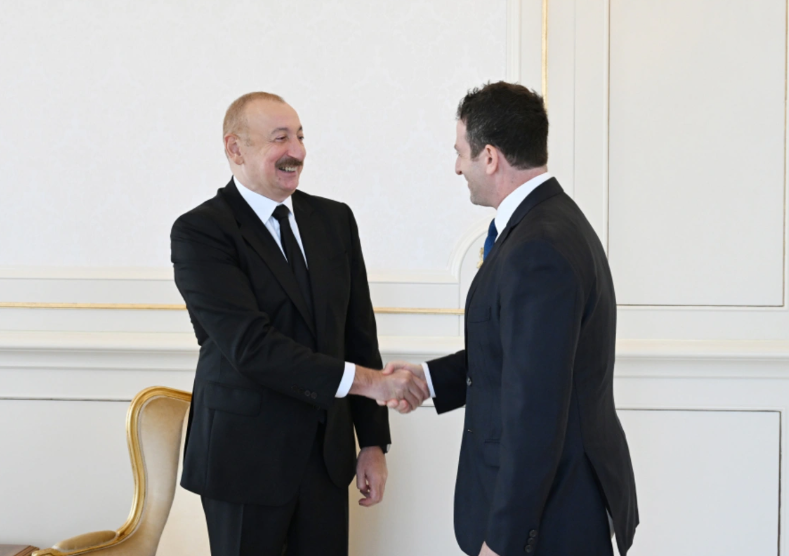 İlham Əliyev "The Goldman Sachs Group Inc." şirkətinin qlobal məsələlər üzrə prezidentini qəbul edib