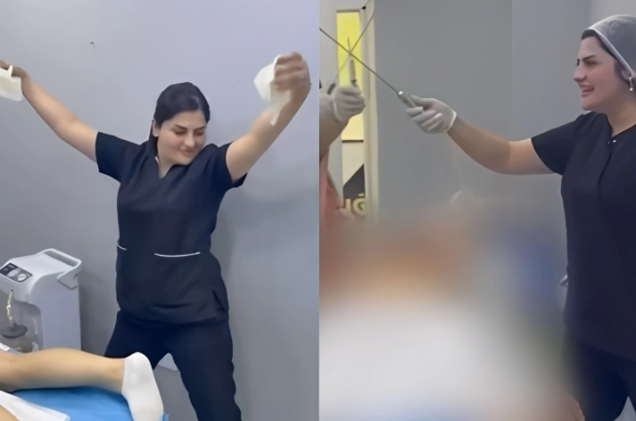 Həkimlərin rəqs etdiyi görüntülərdə əməliyyat olunan pasiyent DANIŞDI