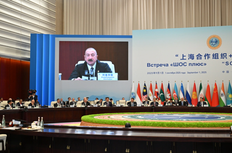 İlham Əliyev Çinin Tiencin şəhərində "ŞƏT plyus" formatında görüşdə çıxış edib