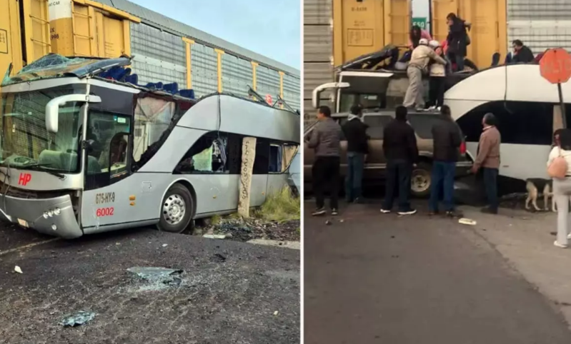 Qatarla avtobus toqquşdu: 8 ölü, 45 yaralı var