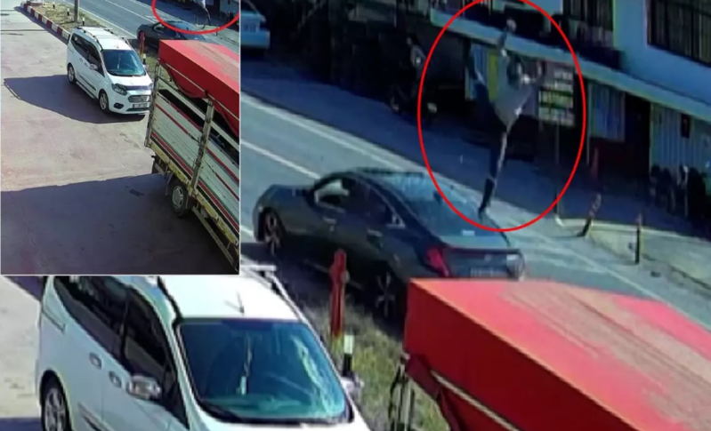 Dəhşətli qəzadan möcüzəvi şəkildə xilas oldu - VİDEO