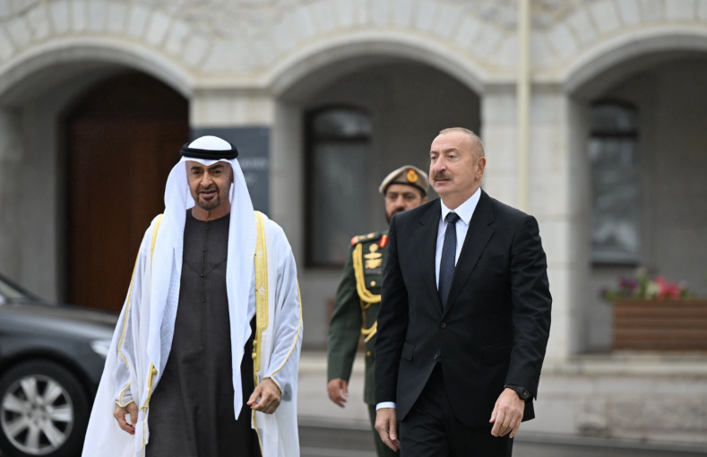 BƏƏ prezidentinin Şuşada rəsmi qarşılanma mərasimi olub