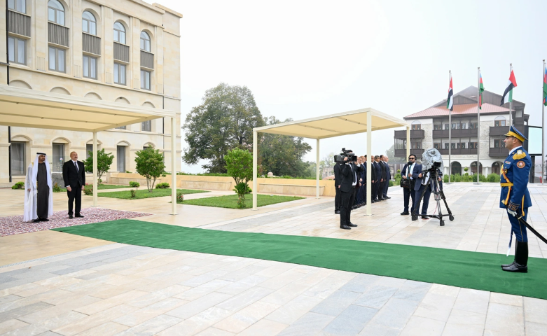 BƏƏ prezidentinin Şuşada rəsmi qarşılanma mərasimi olub