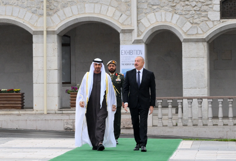 BƏƏ prezidentinin Şuşada rəsmi qarşılanma mərasimi olub