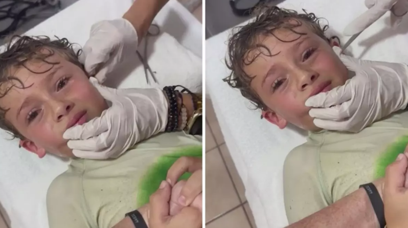 "Başımın içində bir şey tərpənir" deyən uşağın qulağından xərçəng çıxdı - VİDEO