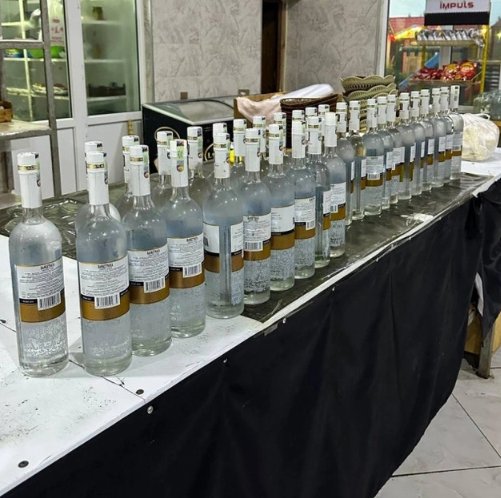 "Ağdərə" restoranında saxta alkoqollu içkilər aşkarlandı