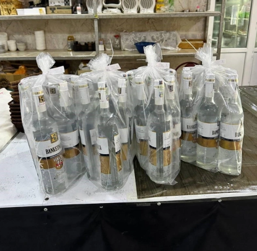 "Ağdərə" restoranında saxta alkoqollu içkilər aşkarlandı