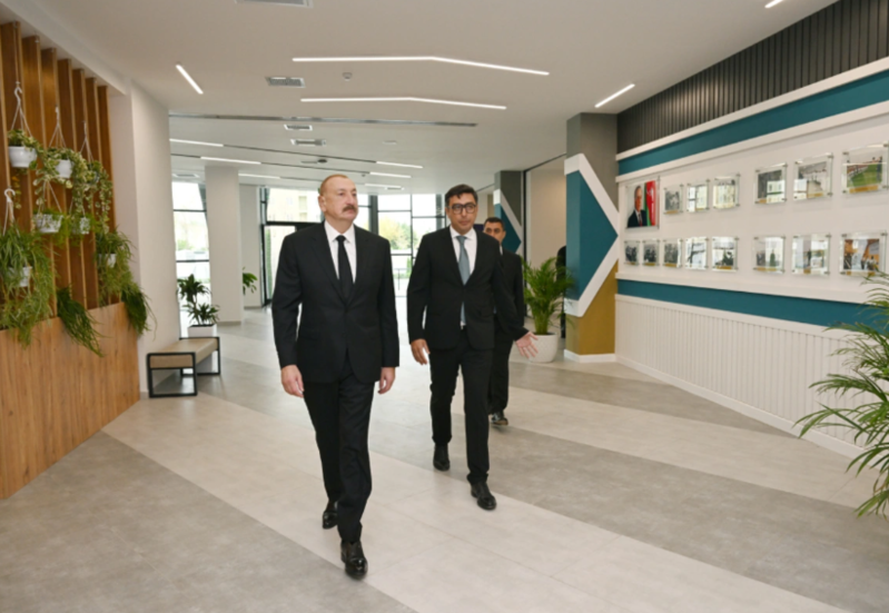 Prezident İlham Əliyev Yevlax Olimpiya İdman Kompleksinin açılışında iştirak edib