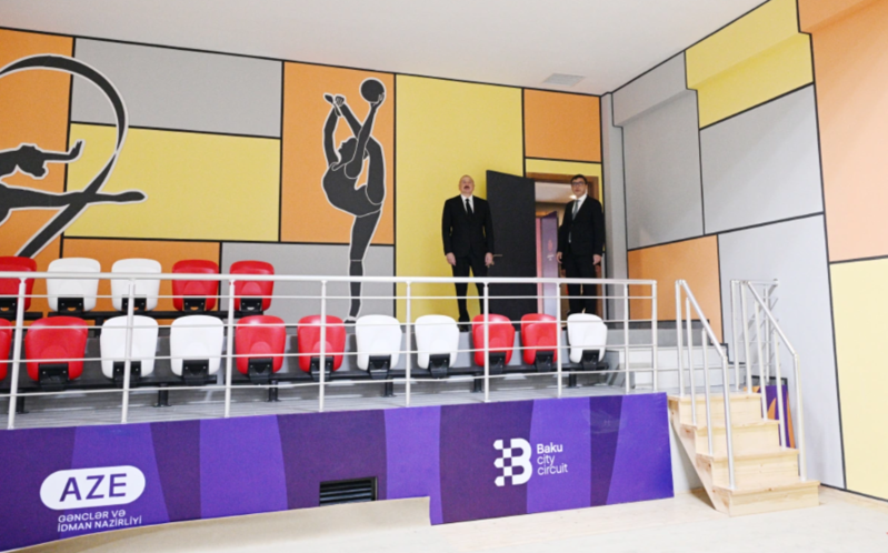 Prezident İlham Əliyev Yevlax Olimpiya İdman Kompleksinin açılışında iştirak edib