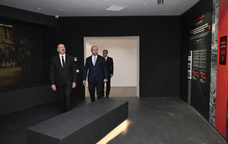 Prezident İlham Əliyev Gəncə Memorial Kompleksinin açılışında iştirak edib