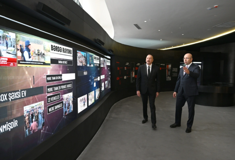 Prezident İlham Əliyev Gəncə Memorial Kompleksinin açılışında iştirak edib