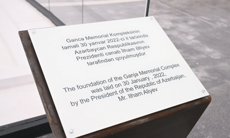 Prezident İlham Əliyev Gəncə Memorial Kompleksinin açılışında iştirak edib