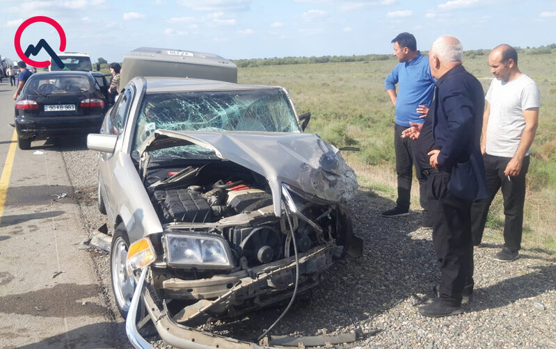 Biləsuvarda ağır qəza - Fotolar