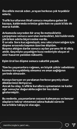 "Başımdan aldığım zərbə səbəbilə yaranan yarama 10-12 tikiş atıldı" - İrem Helvacıoğlu