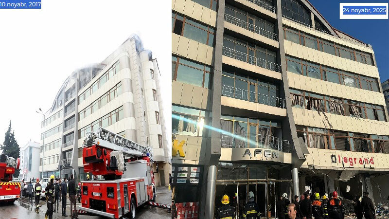 8 il əvvəl də "AFEN Plaza"da noyabrda partlayış olubmuş