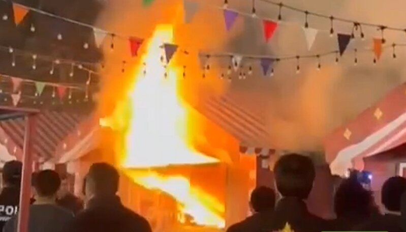 Fəvvarələr meydanında yanğın baş verib