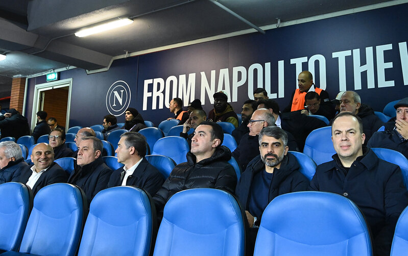 Nazir "Qarabağ" - "Napoli" oyununu stadiondan izlədi