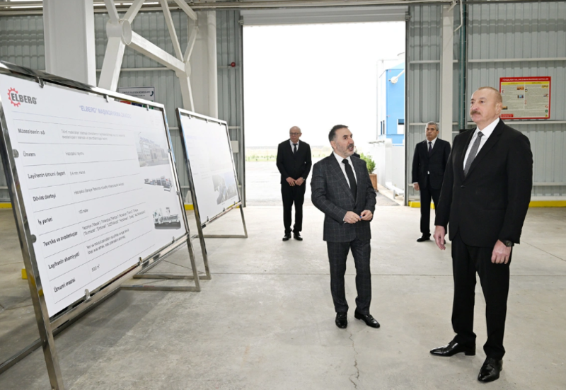 İlham Əliyev AZWOOL mineral daş yunu zavodunun açılışında iştirak edib