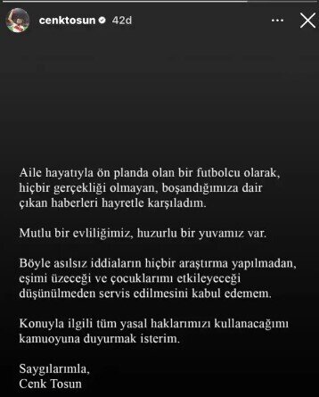 9 illik evlilik sona çatdı? Cenk Tosundan boşanma şayiələrinə REAKSİYA