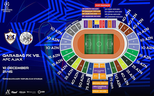 "Qarabağ" və "Ayaks" oyununun biletləri satışa çıxarıldı