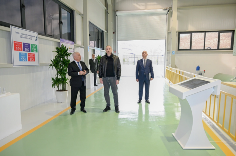 İlham Əliyev Ağdərə rayonunda "Qozlukörpü" Su Elektrik Stansiyasının açılışında iştirak edib