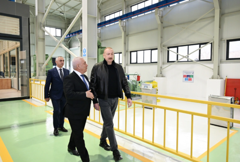İlham Əliyev Ağdərə rayonunda "Qozlukörpü" Su Elektrik Stansiyasının açılışında iştirak edib