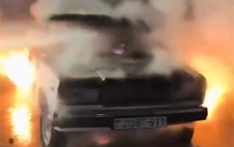 Bakıda avtomobil təmiri sexində yanğın - Video