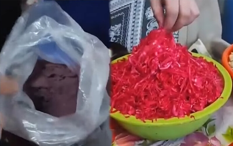 Qırmızı kələm turşuları süni rənglənir? - Video