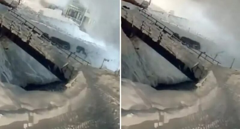 Dəhşətli görüntülər Hindistandan: Evlər qar uçqunun altında qaldı - VİDEO