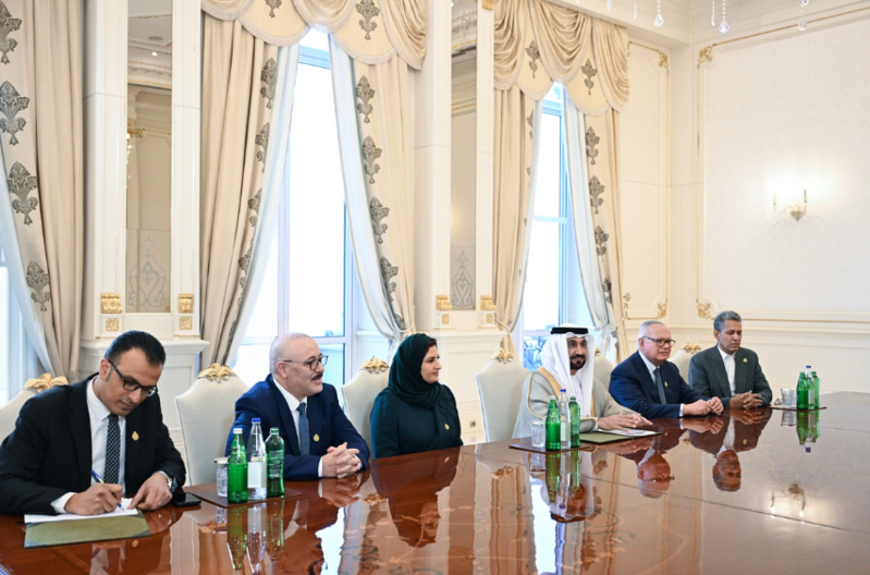 İlham Əliyev Ərəb Parlamentinin prezidentini qəbul edib