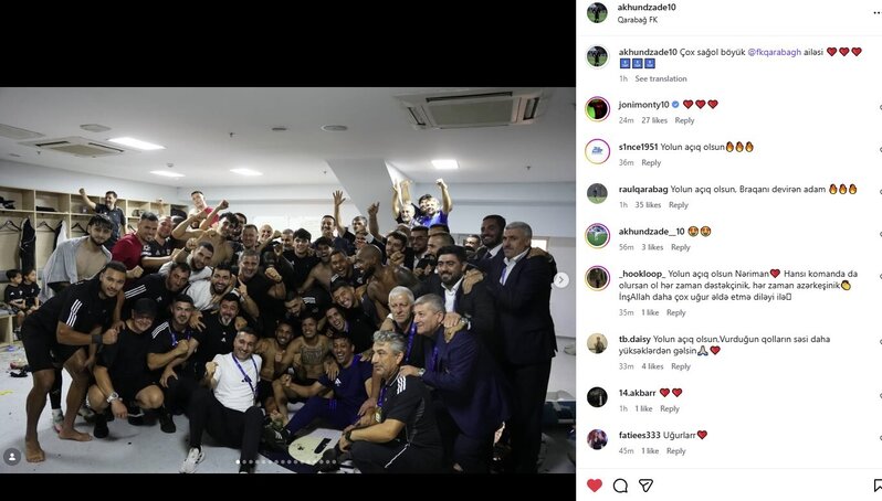 Nəriman "Qarabağ"la belə vidalaşdı - Foto