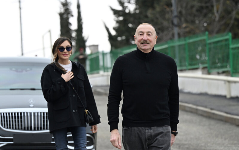 Prezidentlə xanımı Xocavəndə getdi - Fotolar