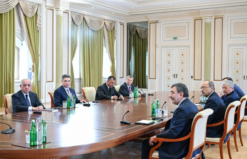 İlham Əliyev TDT-yə üzv dövlətlərin hökumət başçılarının görüşünün iştirakçılarını qəbul edib - FOTO