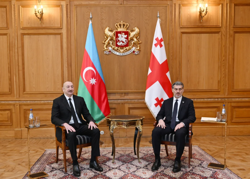 İlham Əliyevin Mixeil Kavelaşvili ilə təkbətək görüşü olub - FOTO