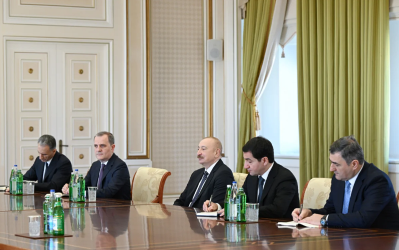 Azərbaycan Prezidenti Qazaxıstanın xarici işlər və nəqliyyat nazirlərini qəbul edib - FOTO