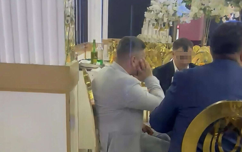 Toyda şadlıq evinin tavanı deşildi, zalı su basdı - Video